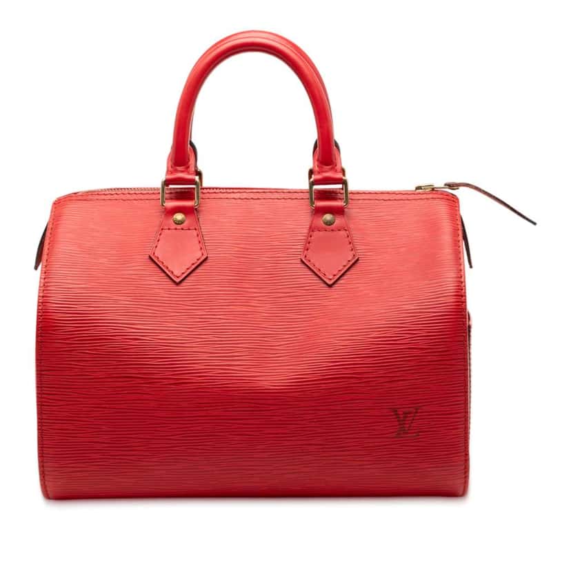 Louis Vuitton Epi Speedy 25 Red Leather Good condition - Front View