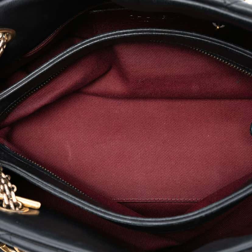 Chanel Medium Aged Calfskin Just Mademoiselle Bowling Bag Black Leather Good condition - Model View