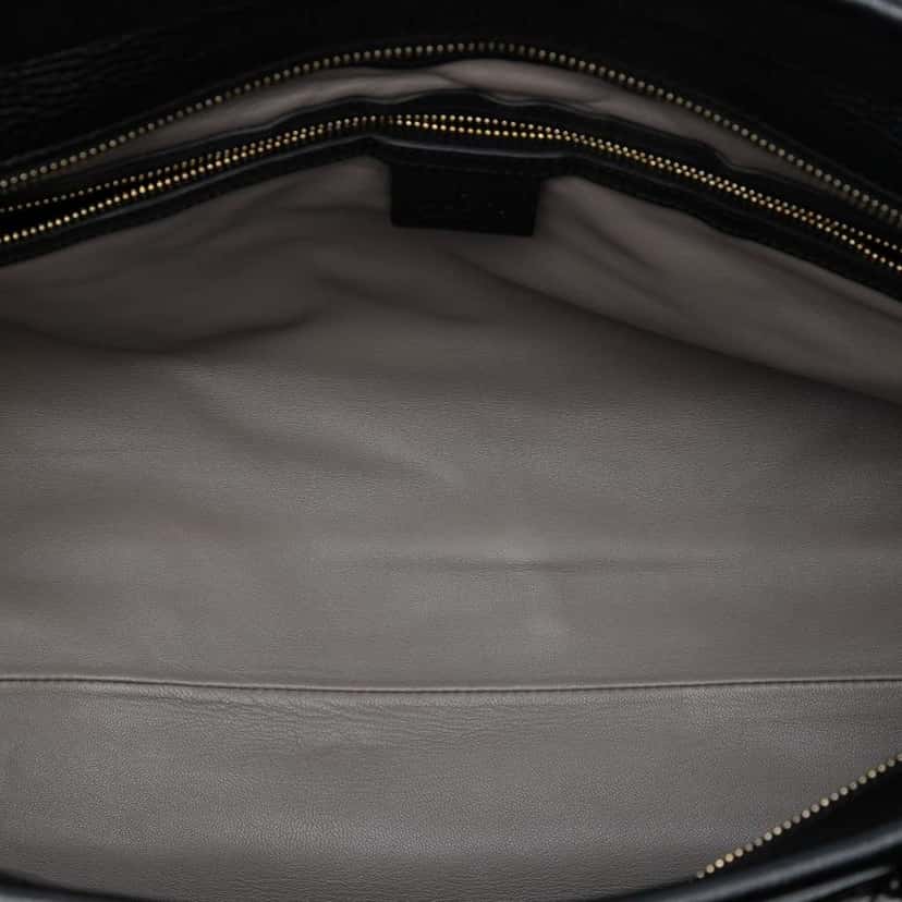 Gucci Leather Lady Tassel Top Handle Bag Black Leather Good condition - Model View