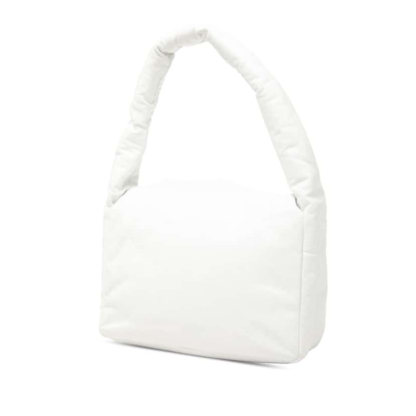 Balenciaga Small Calfskin Monaco Sling Shoulder Bag White Leather Very good condition - Back View