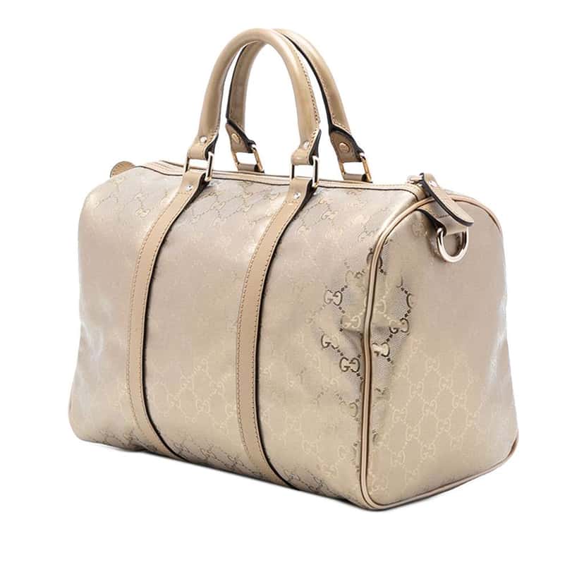 Gucci Medium GG Imprime Joy Boston Bag Gold Canvas Good condition - Back View