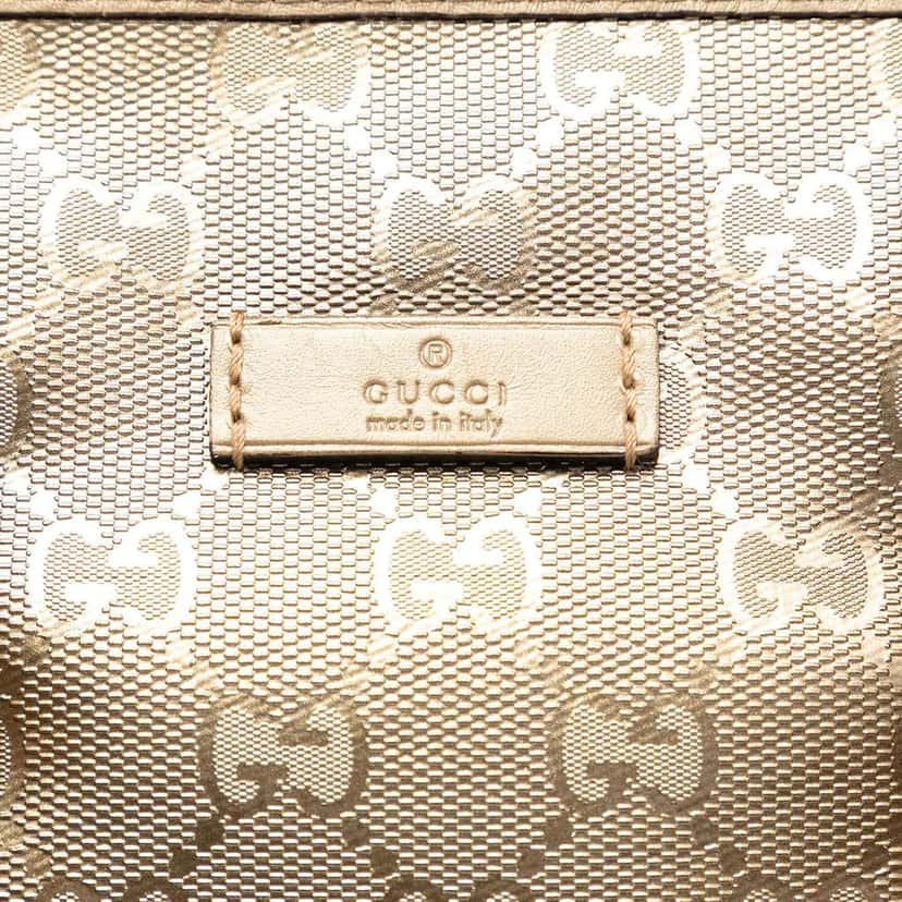 Gucci Medium GG Imprime Joy Boston Bag Gold Canvas Good condition - Box View