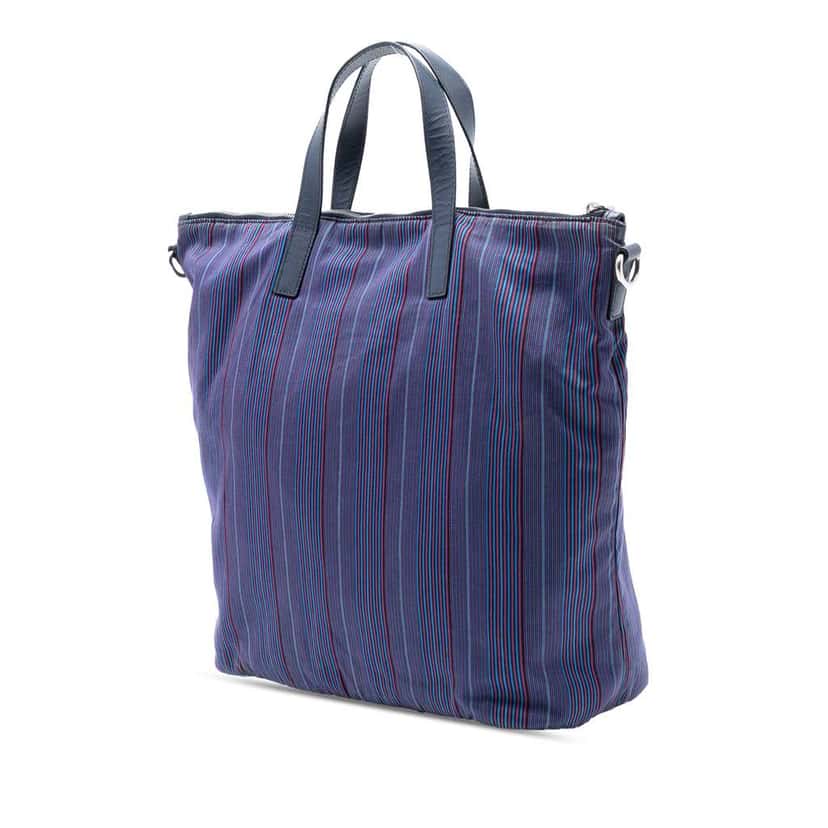 Prada Tessuto Stampato Satchel Blue Good condition - Back View
