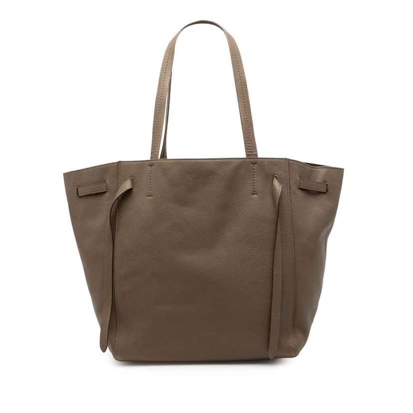 Celine Small Leather Phantom Cabas Tote Brown Leather Very good condition - Front View