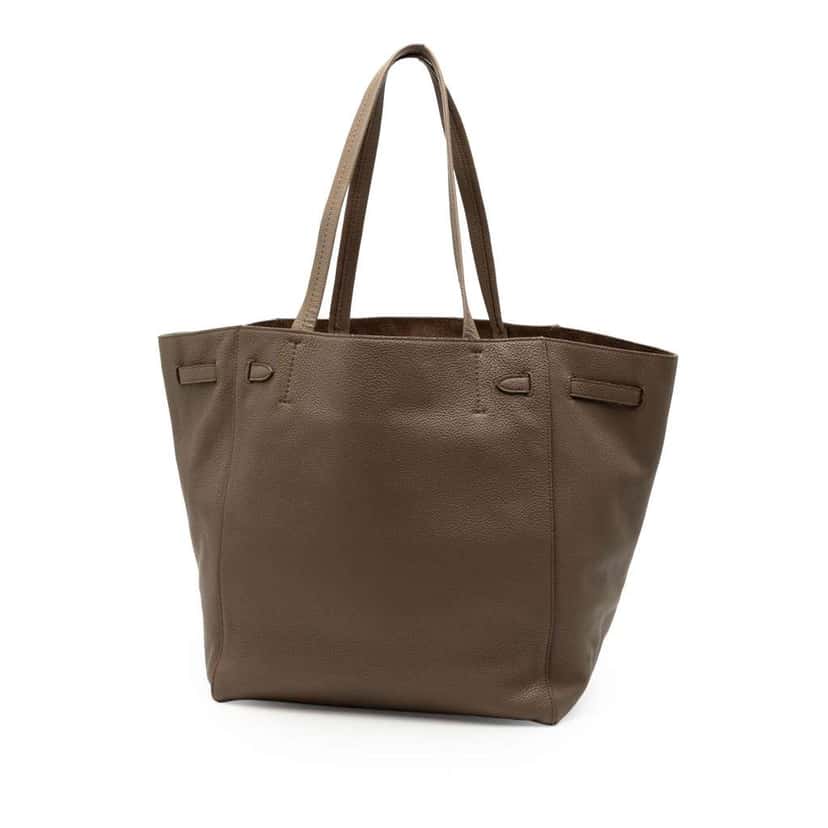 Celine Small Leather Phantom Cabas Tote Brown Leather Very good condition - Back View