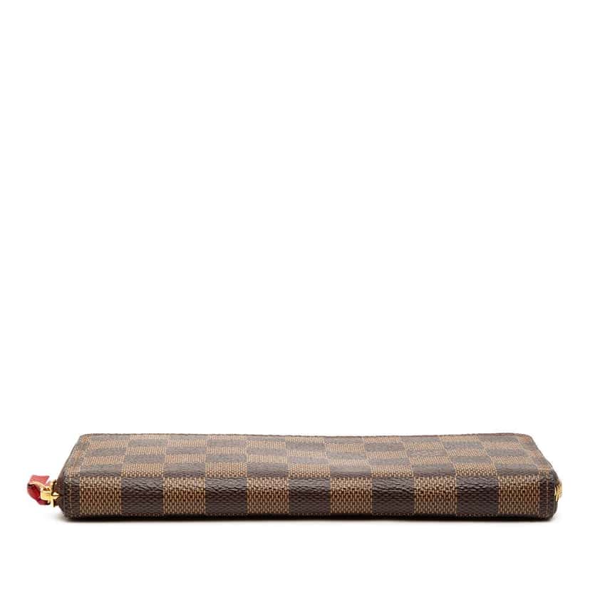 Louis Vuitton Damier Ebene Clemence Zippy Wallet Brown Good condition - Inside View