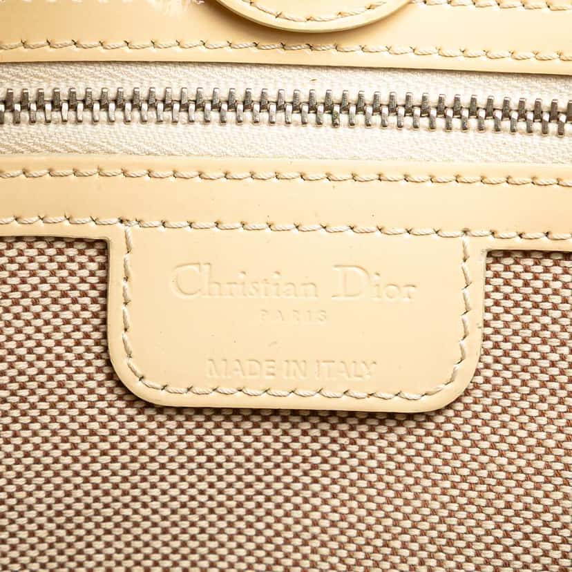 Dior Diorissimo Trotter Patent Tote Brown Leather Good condition - Box View