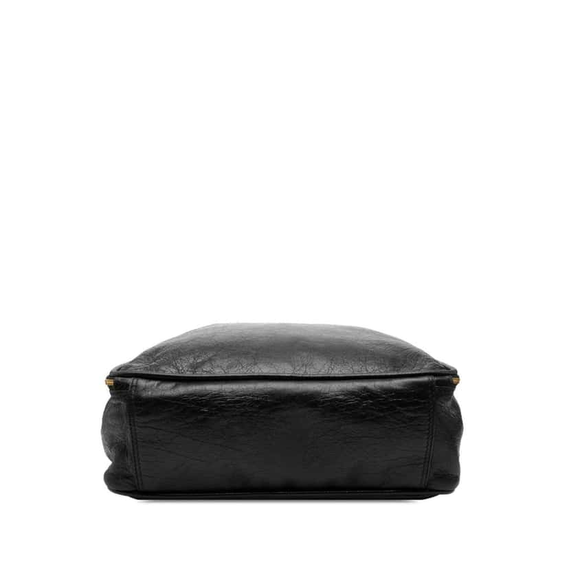 Balenciaga Medium Lambskin Blanket Square Satchel Black Leather Good condition - Inside View