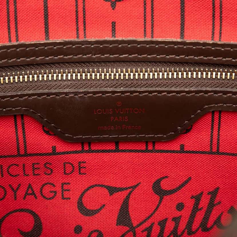 Louis Vuitton Damier Ebene Neverfull PM Brown Good condition - Box View
