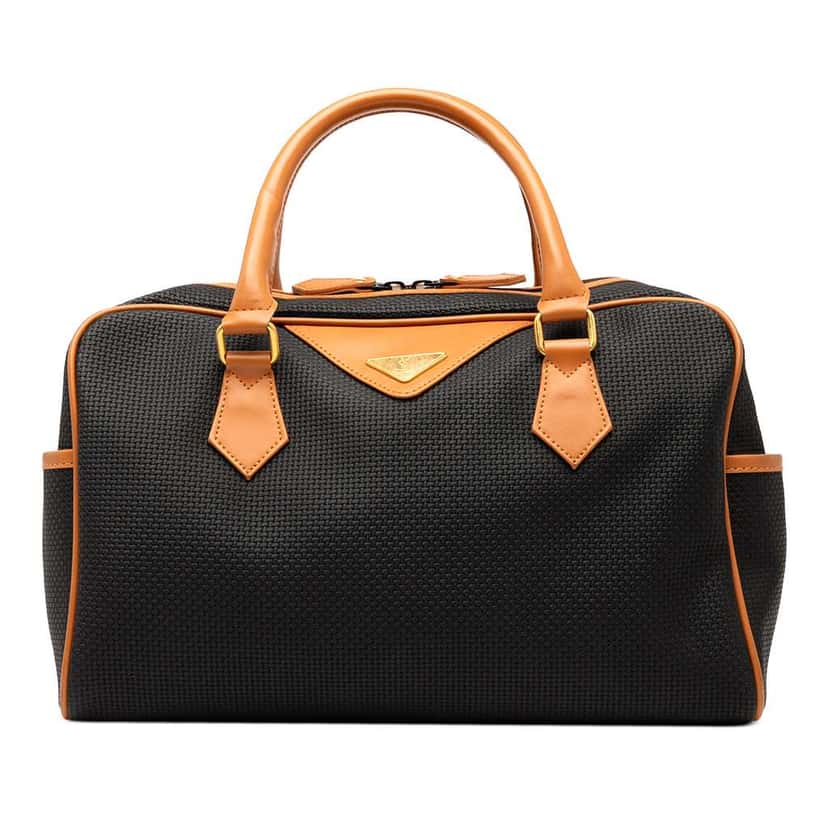 Saint Laurent PVC Boston Bag Black Good condition - Front View