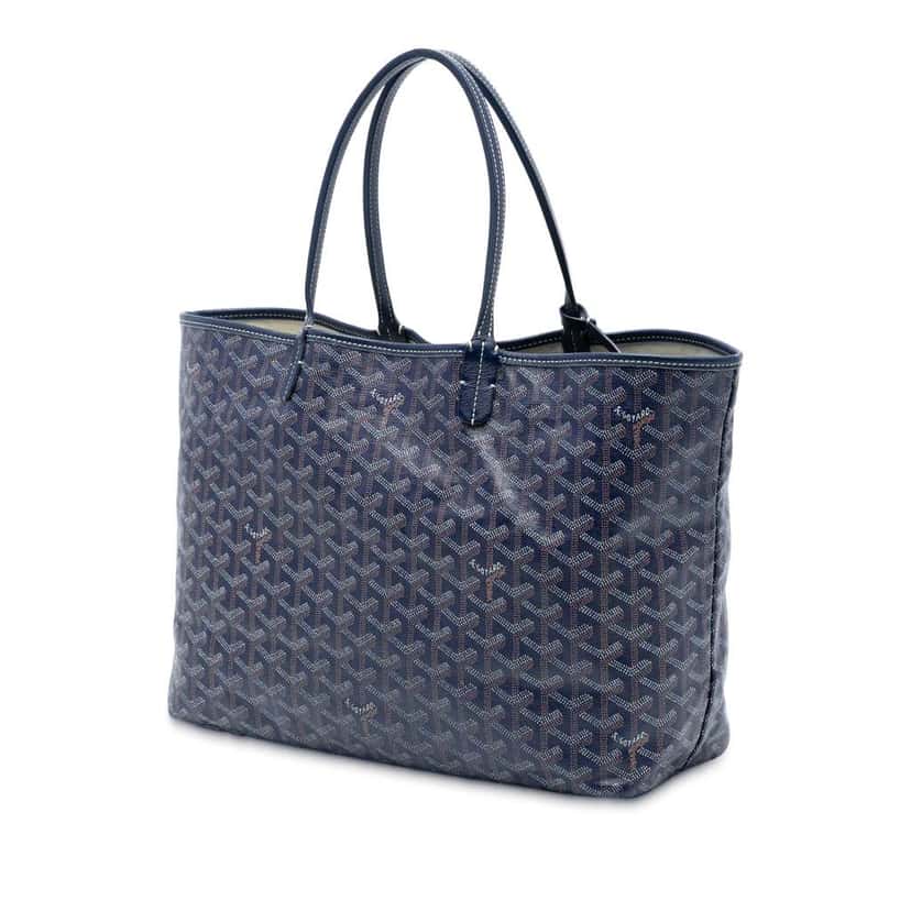 Goyard Goyardine Saint Louis PM Blue Canvas Very good condition - Back View