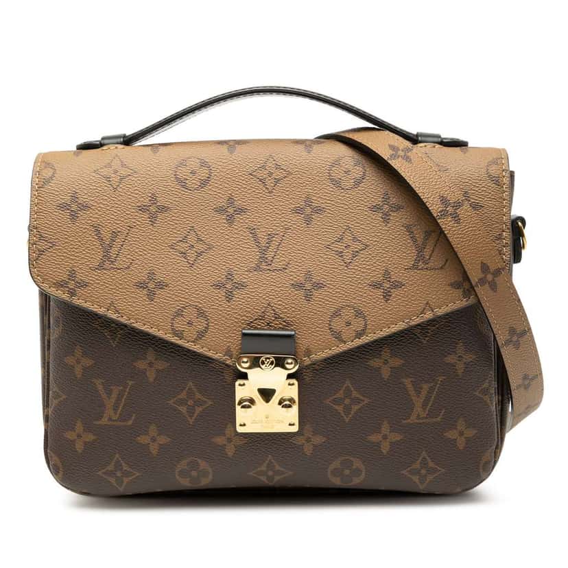 Louis Vuitton Monogram Reverse Pochette Metis Brown Good condition - Front View
