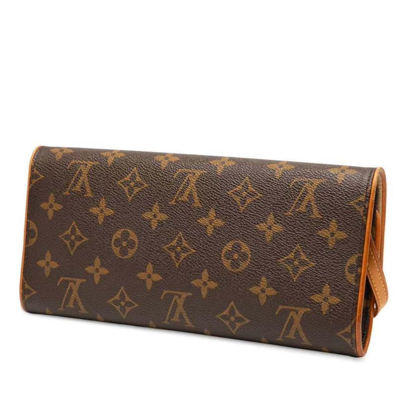 Louis Vuitton Monogram Pochette Twin GM Brown Good condition - Back View