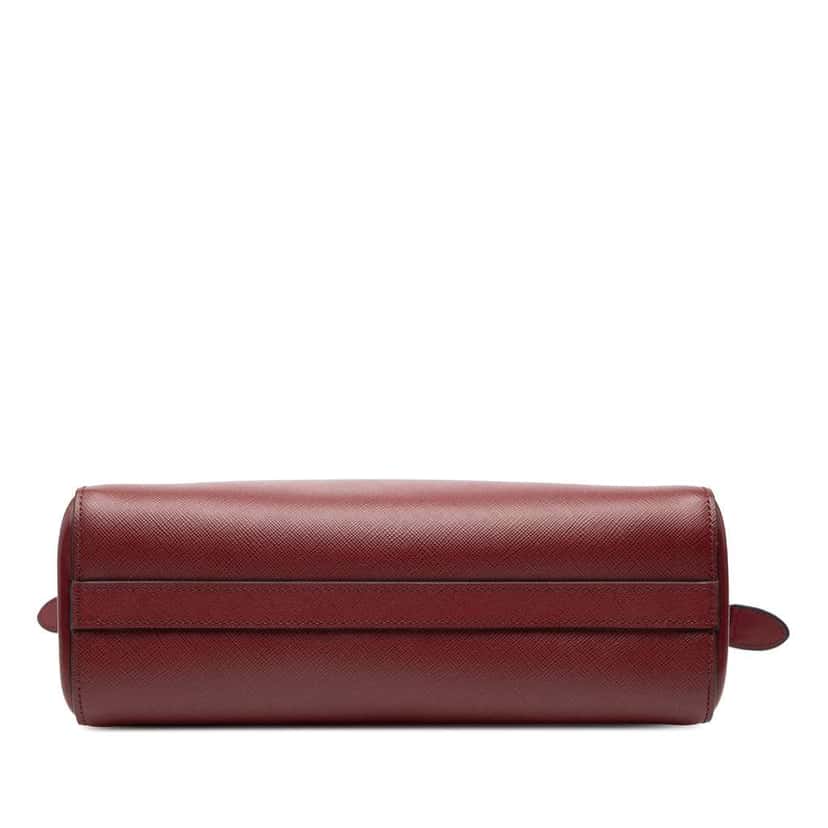 Prada Soft Calf Trimmed Saffiano Lux Open Convertible Tote Red Leather Good condition - Inside View