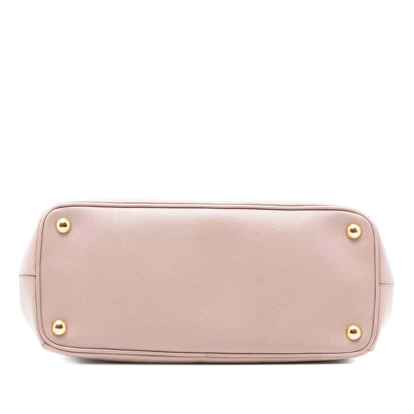 Prada Small Saffiano Lux Galleria Double Zip Satchel Pink Leather Very good condition - Inside View