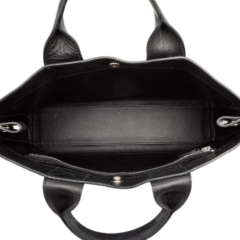 Hermès Box Calf Fourre Tout PM Black Leather Good condition - Model View