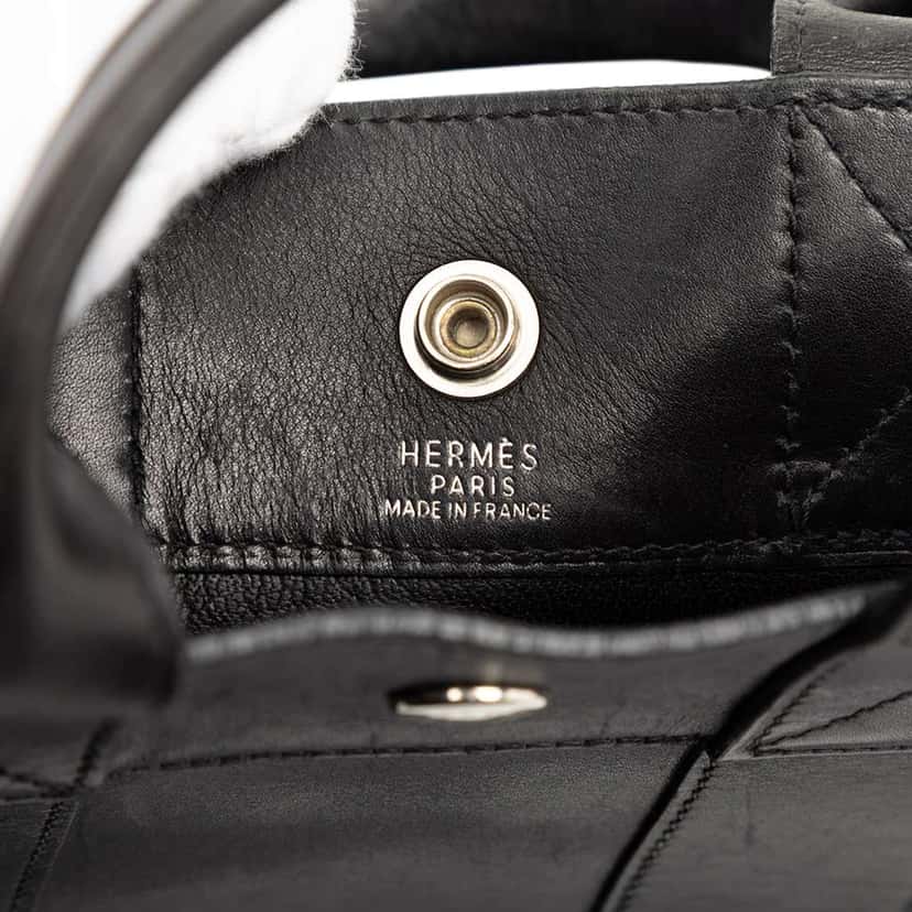 Hermès Box Calf Fourre Tout PM Black Leather Good condition - Box View