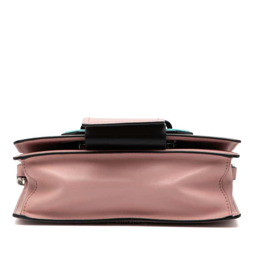 Prada City Calf Plex Ribbon Crossbody Pink Leather Good condition - Inside View