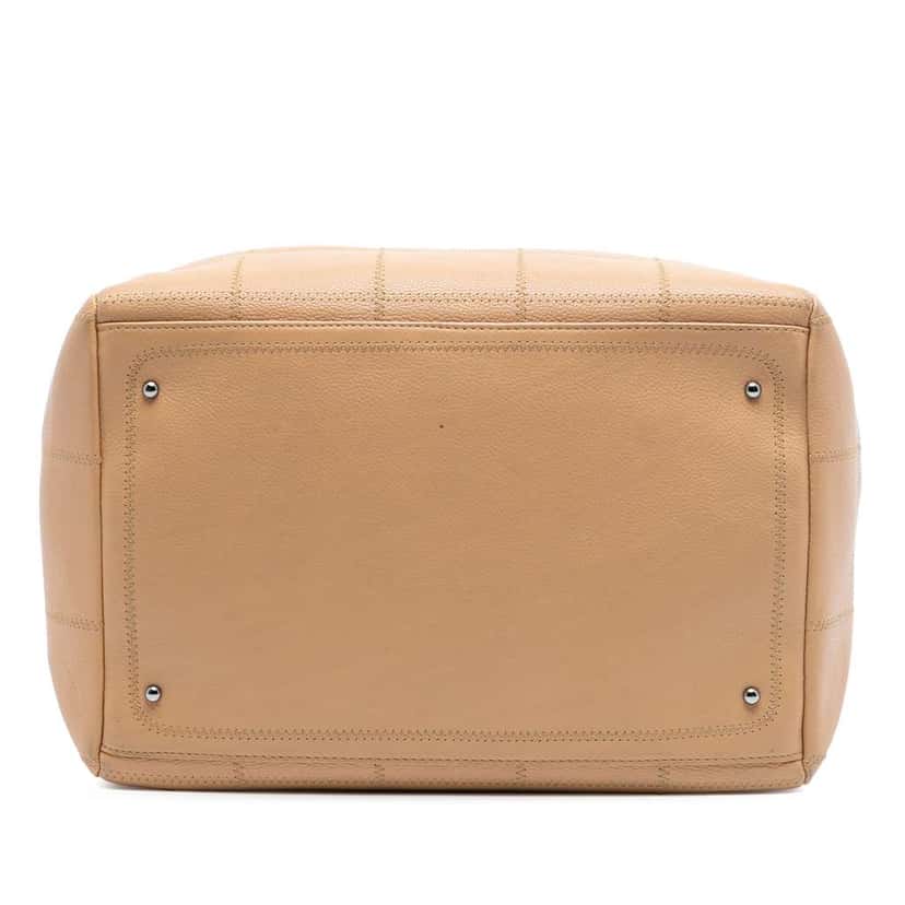 Chanel CC Choco Bar Caviar Stitched Boston Brown Leather Good condition - Inside View