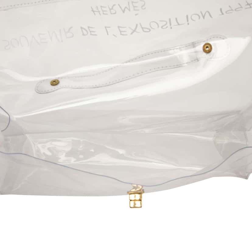 Hermès Vinyl Souvenir De L Exposition Kelly Handbag White Good condition - Model View
