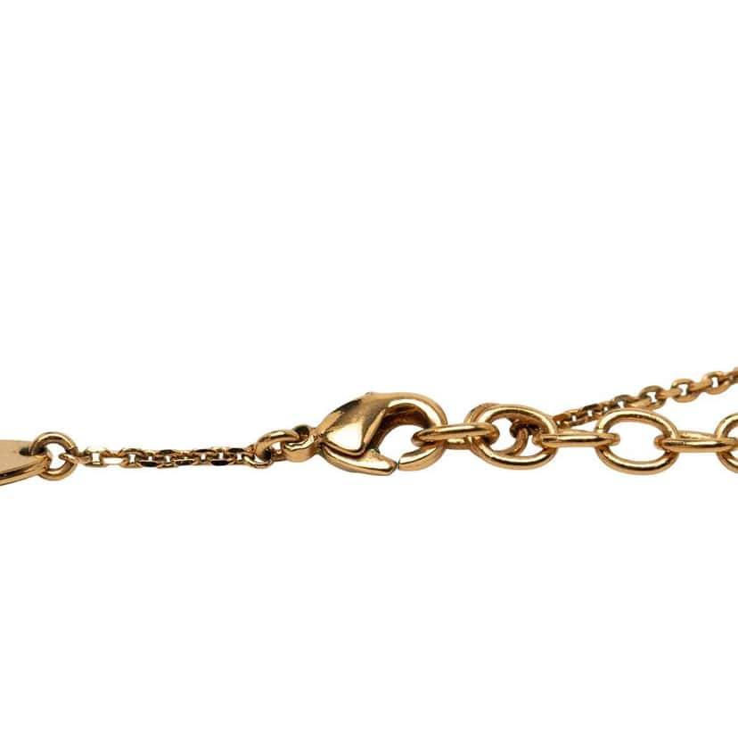 Louis Vuitton Gold Plated LV and Me Letter T Pendant Necklace Gold Metal Very good condition - Back View