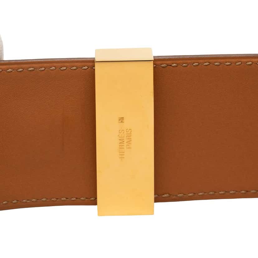 Hermès Swift and Gold Plated Collier de Chien Bracelet Red Leather Good condition - Model View