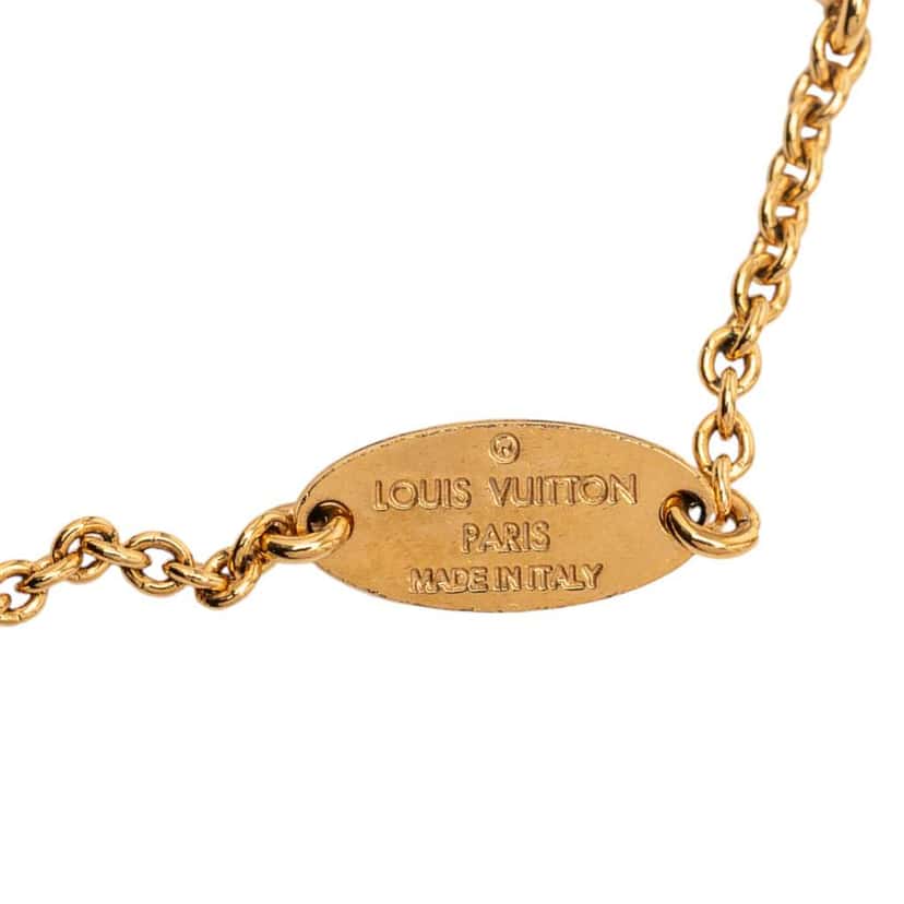 Louis Vuitton Gold Plated Essential V Bracelet Gold Metal Good condition - Box View