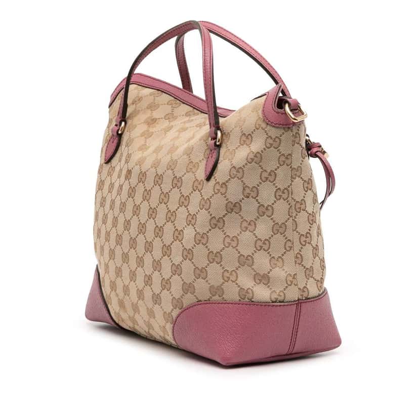 Gucci Medium GG Canvas Bree Satchel Brown Canvas Fair condition - Back View