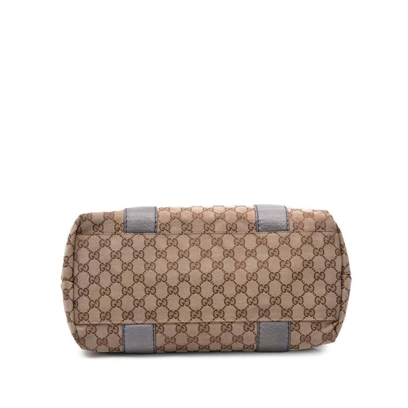 Gucci GG Canvas Bamboo Libeccio Tote Brown Canvas Good condition - Inside View