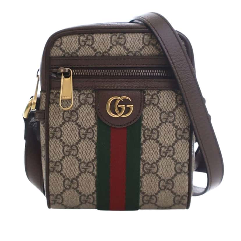 Gucci Mini GG Supreme Ophidia Crossbody Brown Canvas Good condition - Front View