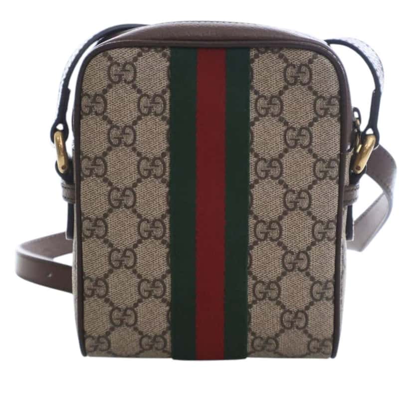 Gucci Mini GG Supreme Ophidia Crossbody Brown Canvas Good condition - Inside View