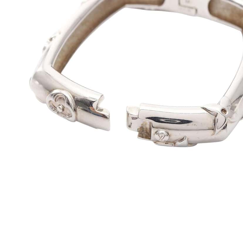 Louis Vuitton Stainless Steel Monogram Family Bangle Silver Stainless steel Good condition - Inside View