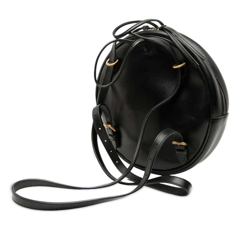 Gucci MLB Leather LA Angels Round Backpack Black Leather Very good condition - Back View