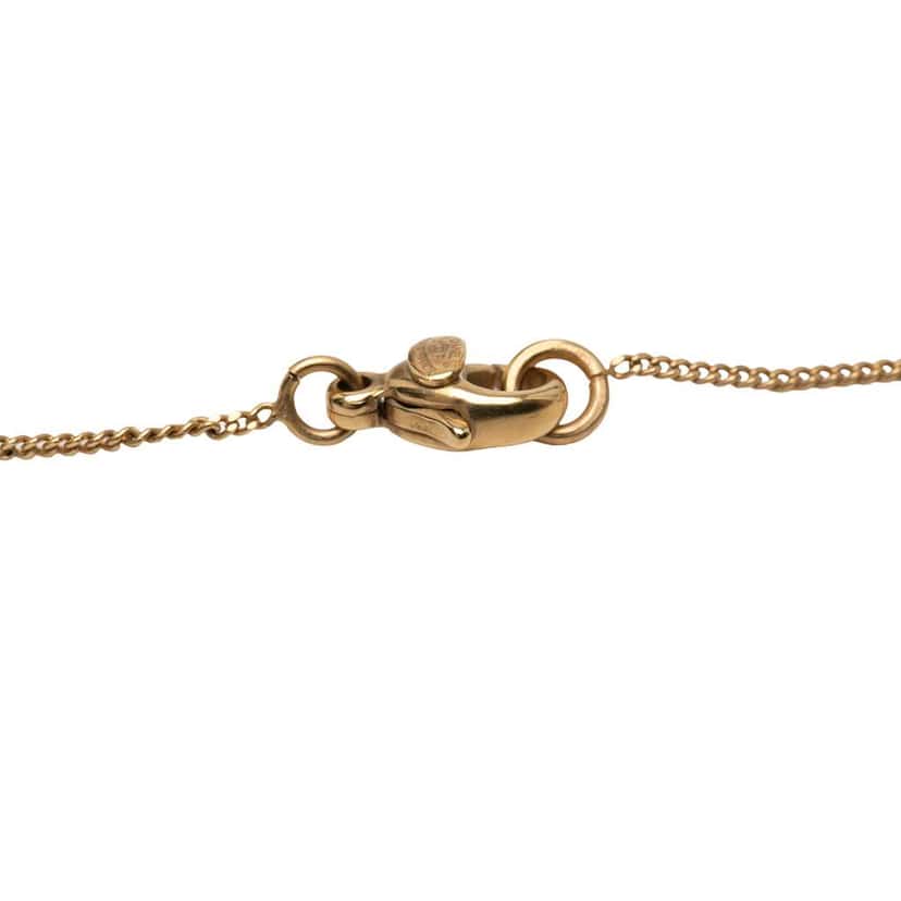 Chanel CC Gold Plated Enamel Lady Bug Pendant Necklace Gold Metal Good condition - Back View