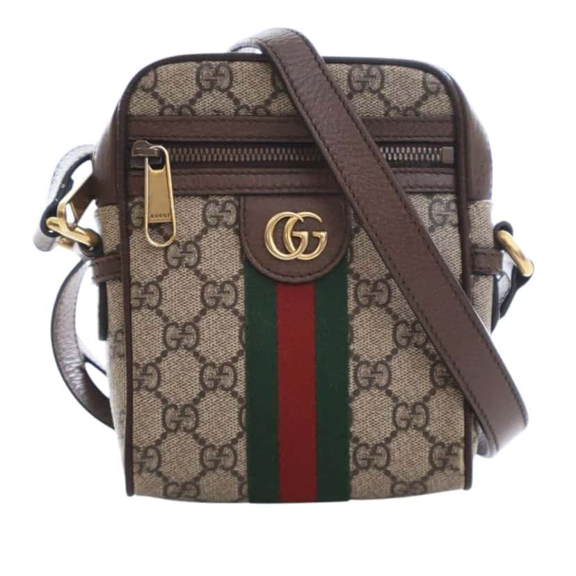 Gucci Mini GG Supreme Ophidia Crossbody Brown Canvas Good condition - Front View