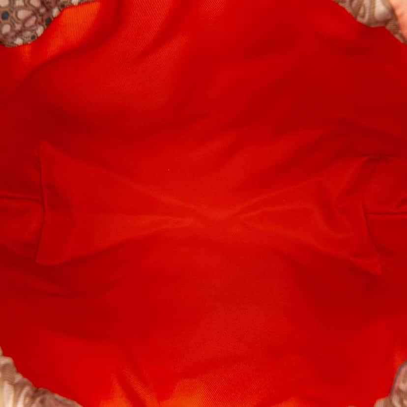 Hermès Silk Carre en Cravates Fourbi 20 Insert Pouch Brown Silk Good condition - Model View