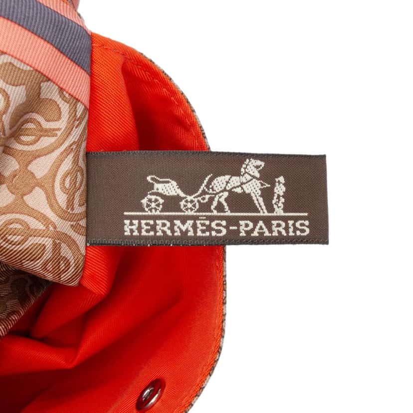 Hermès Silk Carre en Cravates Fourbi 20 Insert Pouch Brown Silk Good condition - Box View