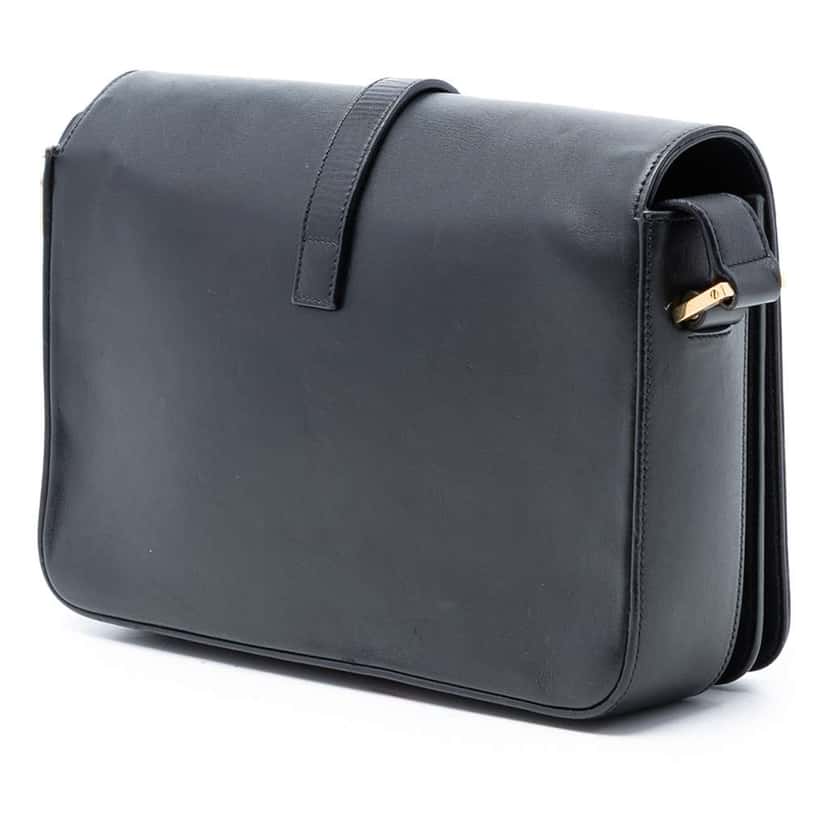 Saint Laurent Medium Leather Monogram Universite Bag Black Leather Very good condition - Back View