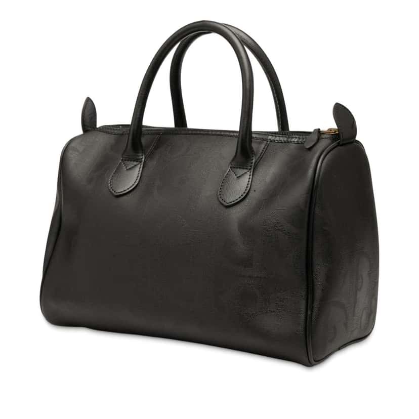 Dior Diorissimo Trotter Coated Canvas Boston Bag Black Canvas Good condition - Back View