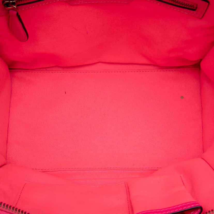 Celine Mini Leather Luggage Tote Pink Leather Good condition - Model View