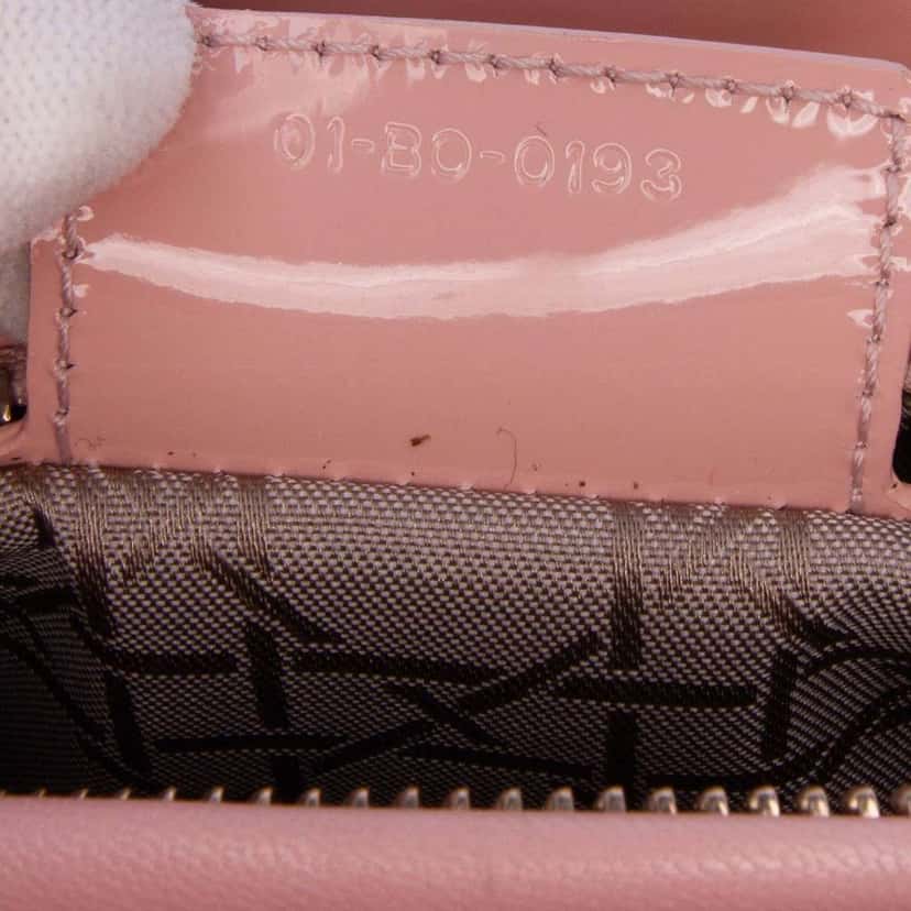 Dior Medium Patent Cannage Lady Dior Pink Leather Good condition - Box View