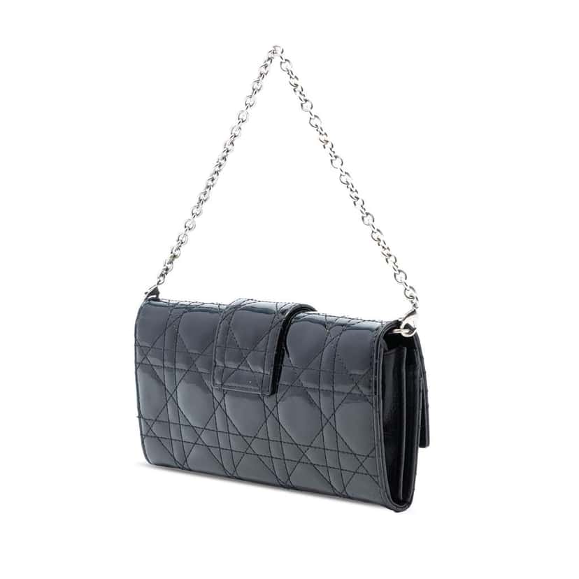 Dior Patent Cannage Miss Dior Promenade Crossbody Black Leather Good condition - Back View