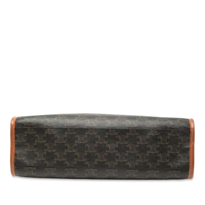 Celine Mini Triomphe Coated Canvas Horizontal Cabas Tote Brown Canvas Good condition - Inside View