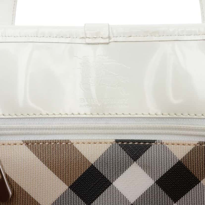 Burberry Supernova Check Coated Canvas Tote Brown Canvas Good condition - Box View
