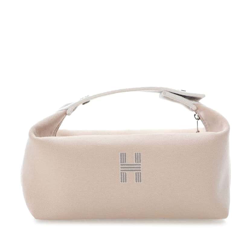 Hermès Small Toile Bride A Brac Case Brown Canvas Good condition - Front View