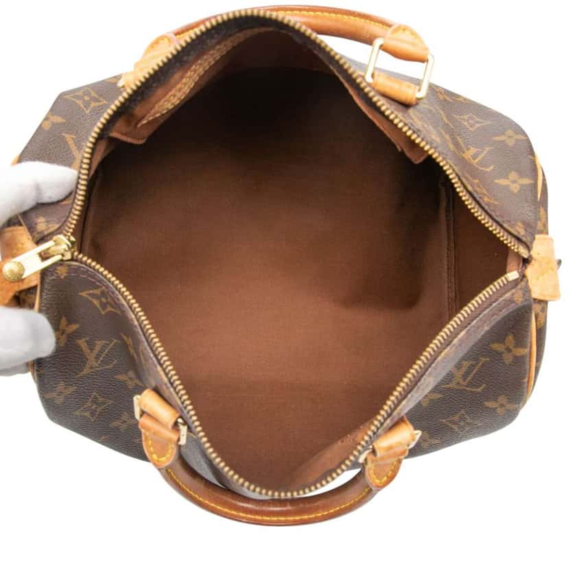 Louis Vuitton Monogram Speedy 30 Brown Fair condition - Model View