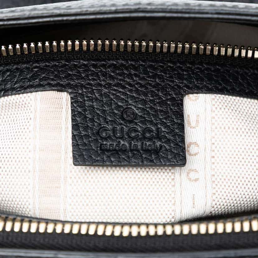Gucci Calfskin Swing Top Handle Satchel Black Leather Good condition - Box View