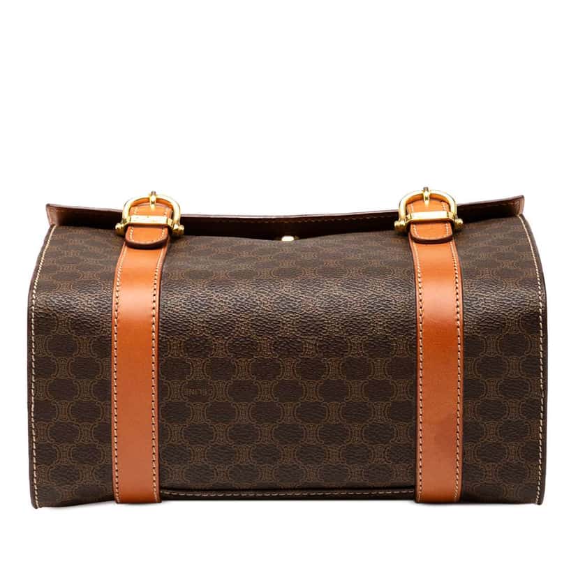 Celine Macadam Coated Canvas Triomphe Blason Handbag Brown Canvas Good condition - Inside View