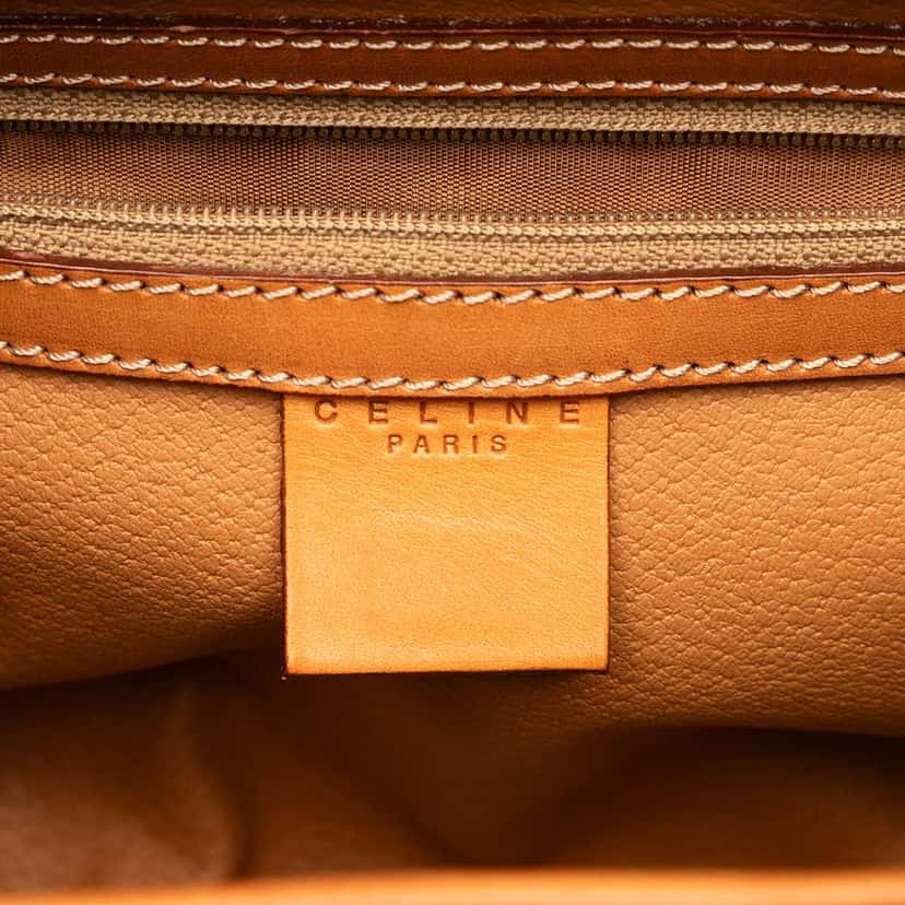 Celine Macadam Coated Canvas Triomphe Blason Handbag Brown Canvas Good condition - Box View