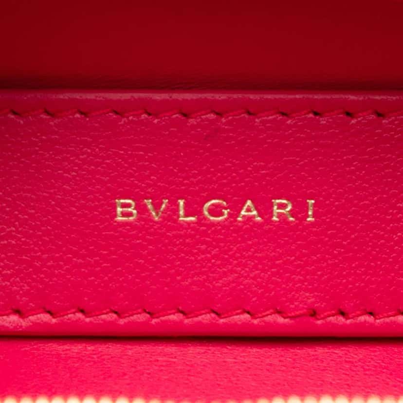 Bvlgari Mini Leather Serpenti Forever Vanity Bag Pink Leather Good condition - Box View